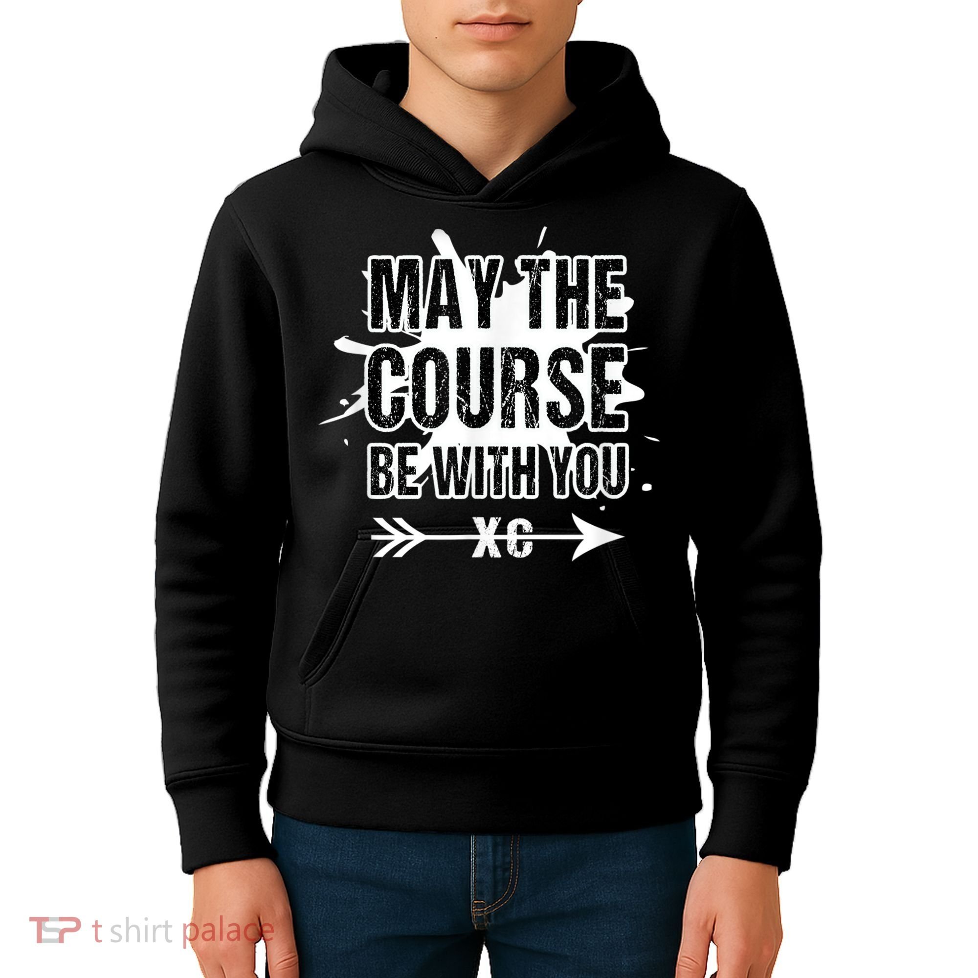 Cross Country Runner May The Course Be With You Kids Hoodie