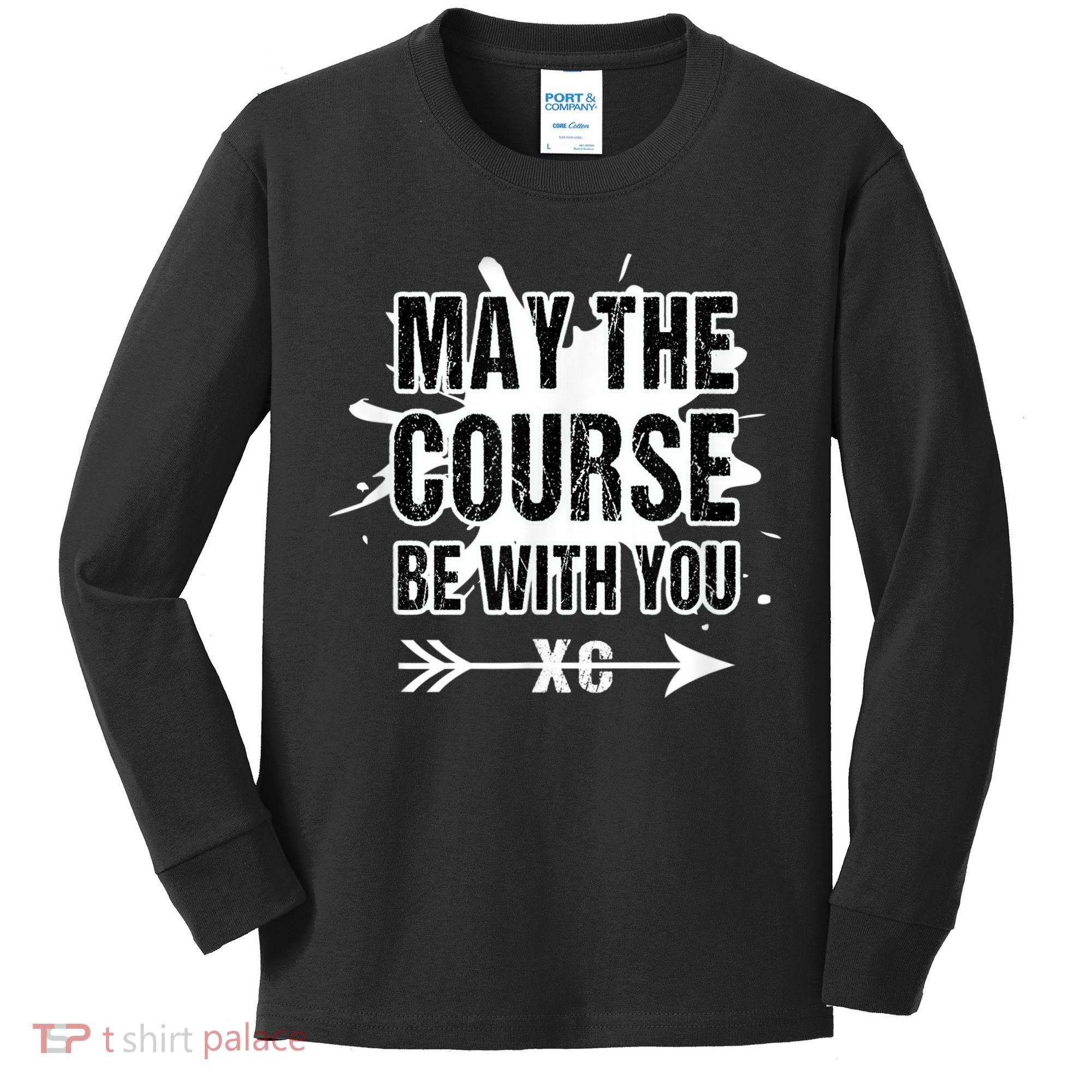 Cross Country Runner May The Course Be With You Kids Long Sleeve Shirt