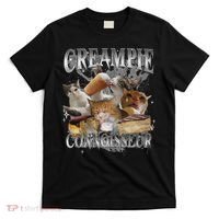 Creampie Connoisseur Raunchy Funny Cat Meme Adult Humor T-Shirt thumb 0