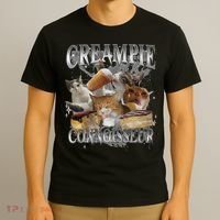 Creampie Connoisseur Raunchy Funny Cat Meme Adult Humor T-Shirt thumb 3