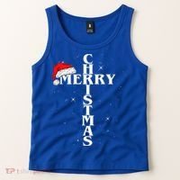 Christian Christmas Santa Hat Jesus Cross And Snow Tank Top thumb 2