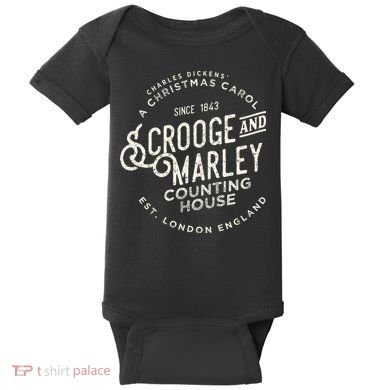 Christmas Carol Scrooge & Marley Holiday Design Tradition Baby Bodysuit