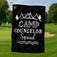 Camp Counselor Squad Gift Idea For Summer Camp Counselors Cool Gift Golf Towel thumb 1