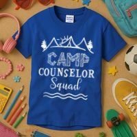 Camp Counselor Squad Gift Idea For Summer Camp Counselors Cool Gift Kids T-Shirt thumb 3