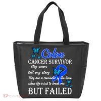 Colon Cancer Survivor My Scars Tell My Story Tote Bag thumb 0
