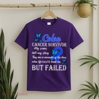 Colon Cancer Survivor My Scars Tell My Story T-Shirt thumb 2
