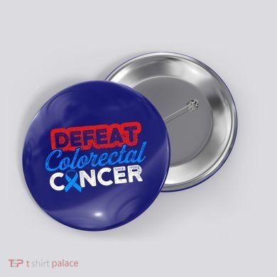 Colorectal Cancer Survivor Defeat Crc Warrior Gift Button