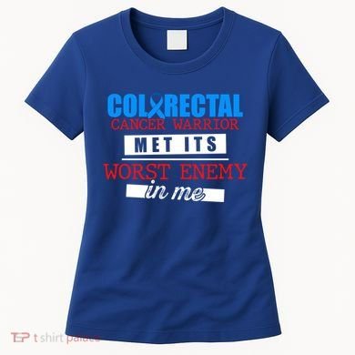Colorectal Cancer Survivor Enemy Crc Warrior Gift Women's T-Shirt