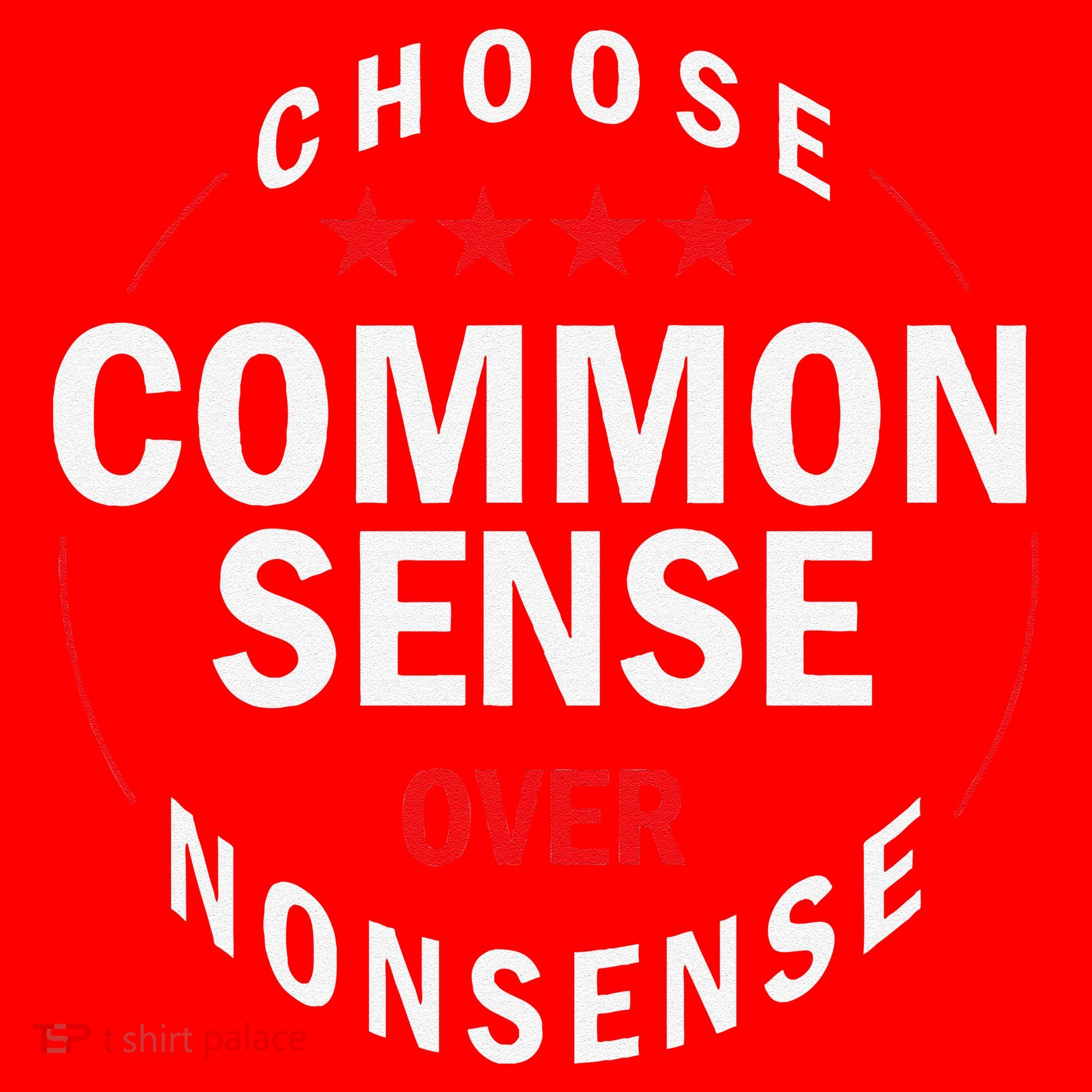 Choose Common Sense Over Nonsense Santa Hat