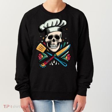 Cooking Chef Skull Women's Sweatshirt