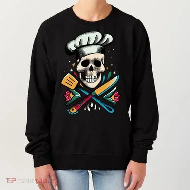 Cooking Chef Skull Women's Sweatshirt