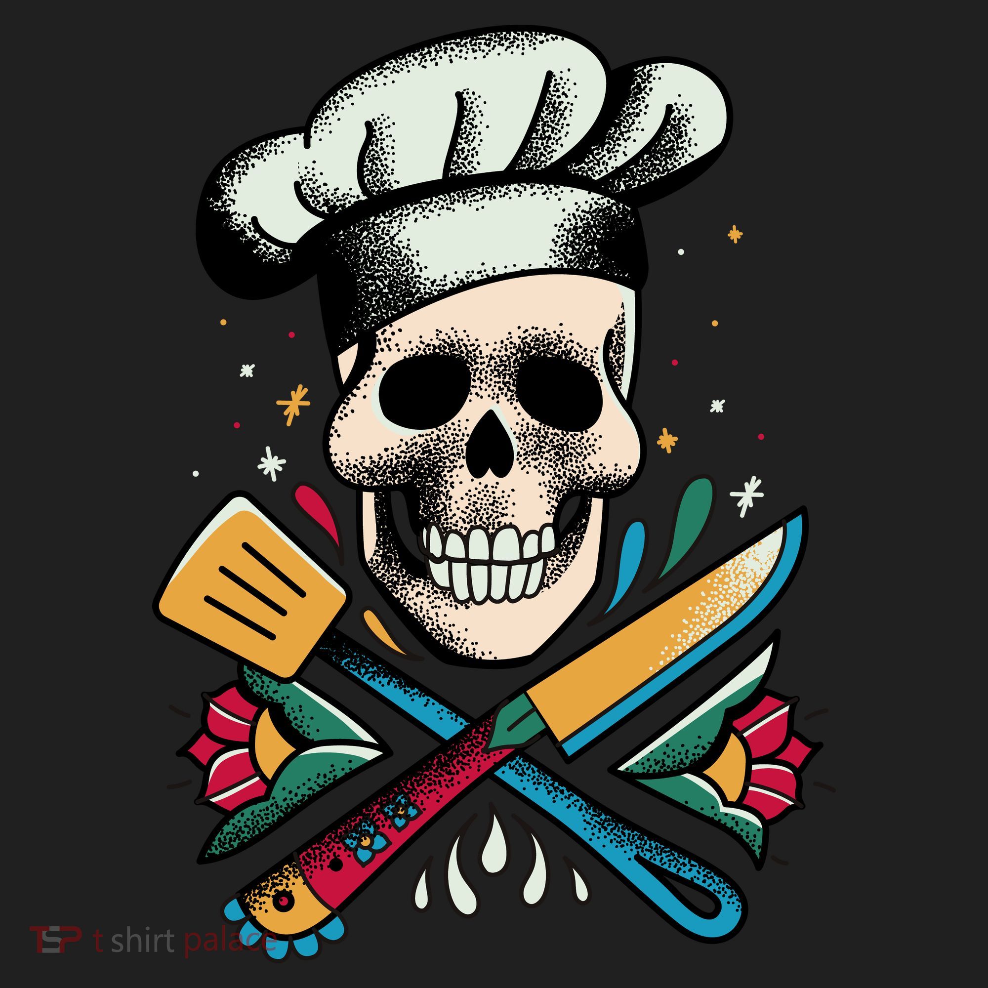 Cooking Chef Skull Women's Sweatshirt