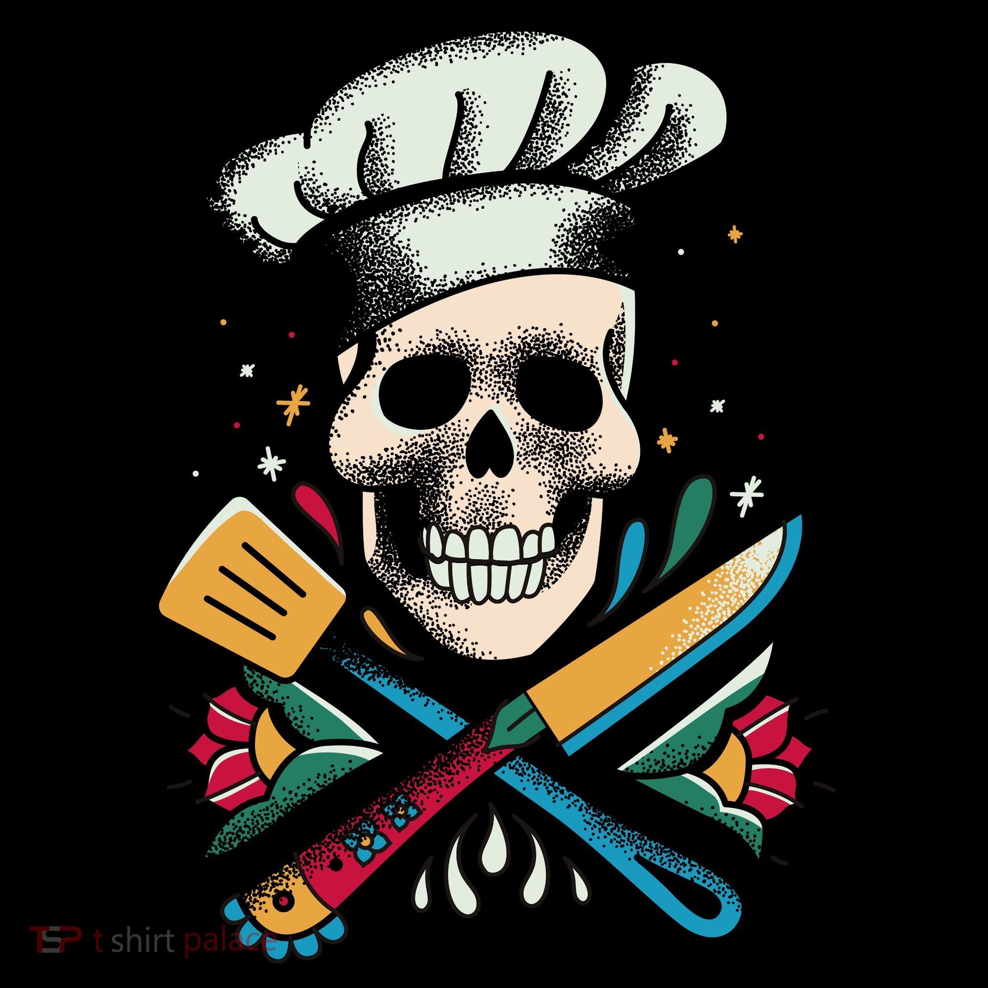 Cooking Chef Skull Bucket Hat