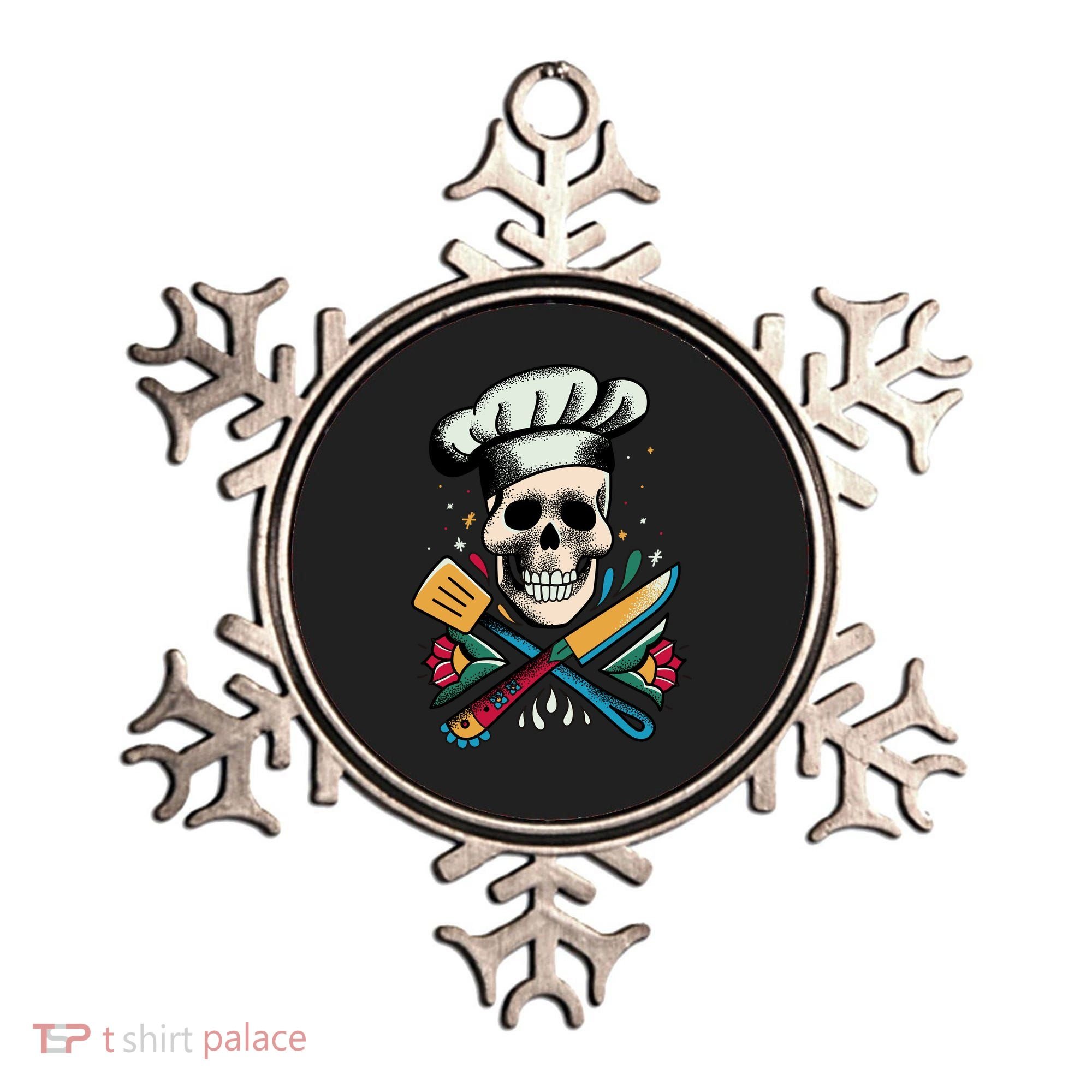 Cooking Chef Skull Ornament