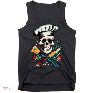 Cooking Chef Skull Tank Top