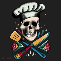 Cooking Chef Skull Golf Towel thumb 3
