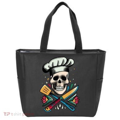 Cooking Chef Skull Tote Bag