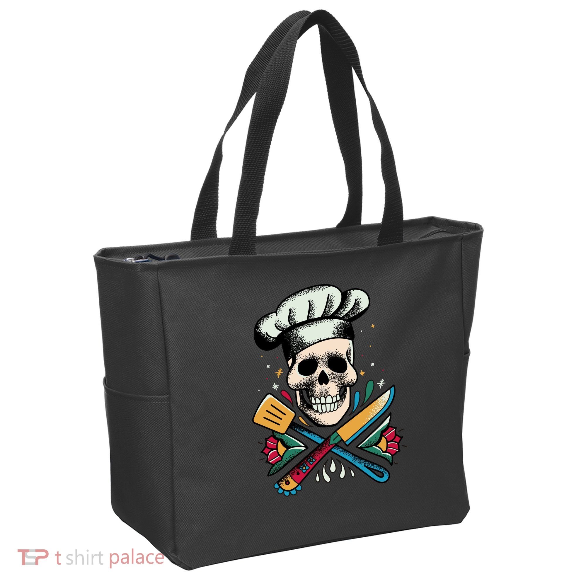 Cooking Chef Skull Tote Bag