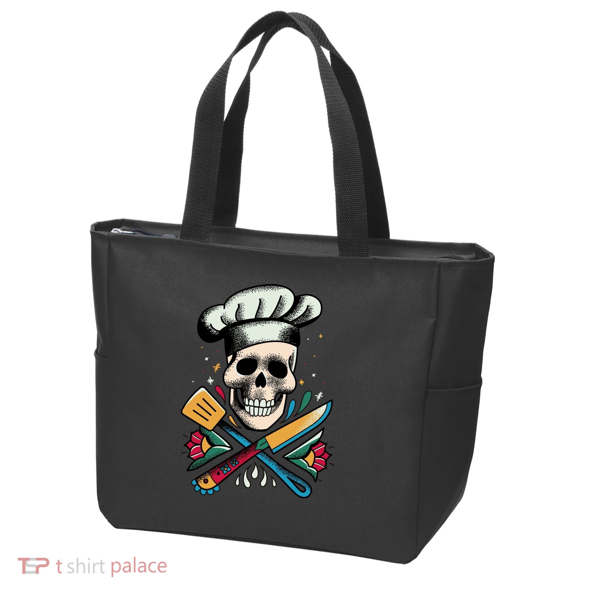 Cooking Chef Skull Tote Bag