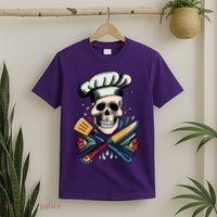 Cooking Chef Skull T-Shirt thumb 2