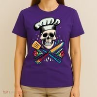 Cooking Chef Skull T-Shirt thumb 4