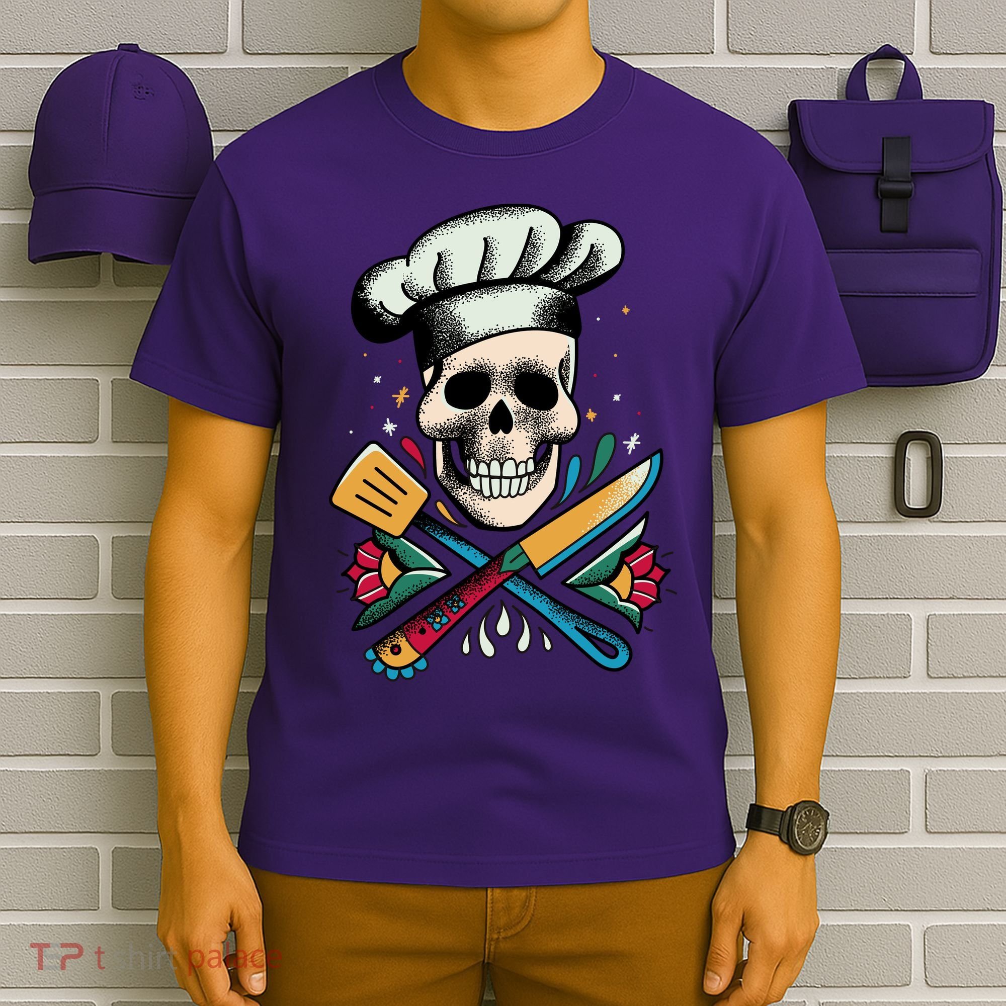 Cooking Chef Skull T-Shirt