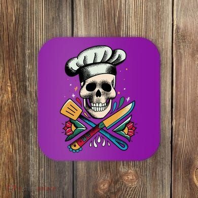 Cooking Chef Skull Coaster