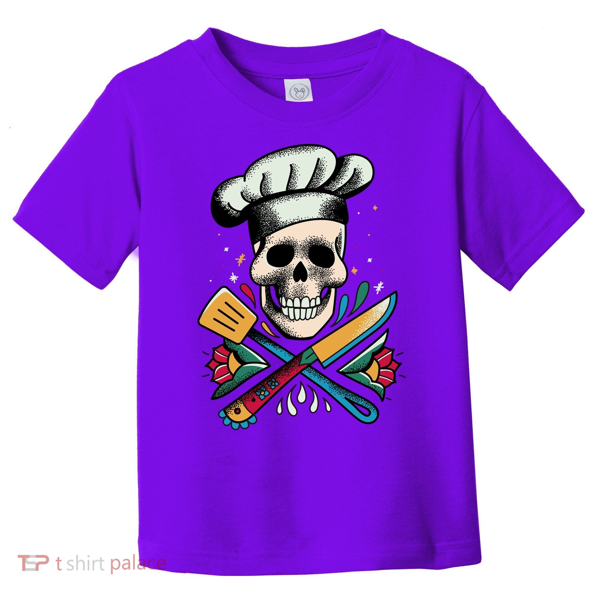 Cooking Chef Skull Toddler T-Shirt