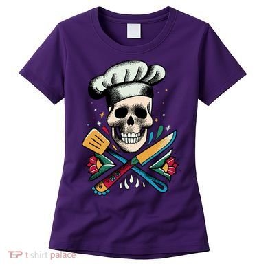Cooking Chef Skull Women's T-Shirt