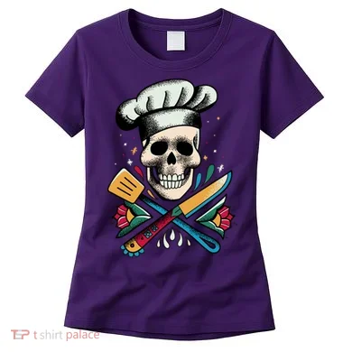 Cooking Chef Skull Women's T-Shirt
