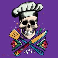 Cooking Chef Skull Women's T-Shirt thumb 6