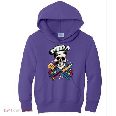 Cooking Chef Skull Kids Hoodie