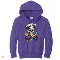 Cooking Chef Skull Kids Hoodie thumb 0