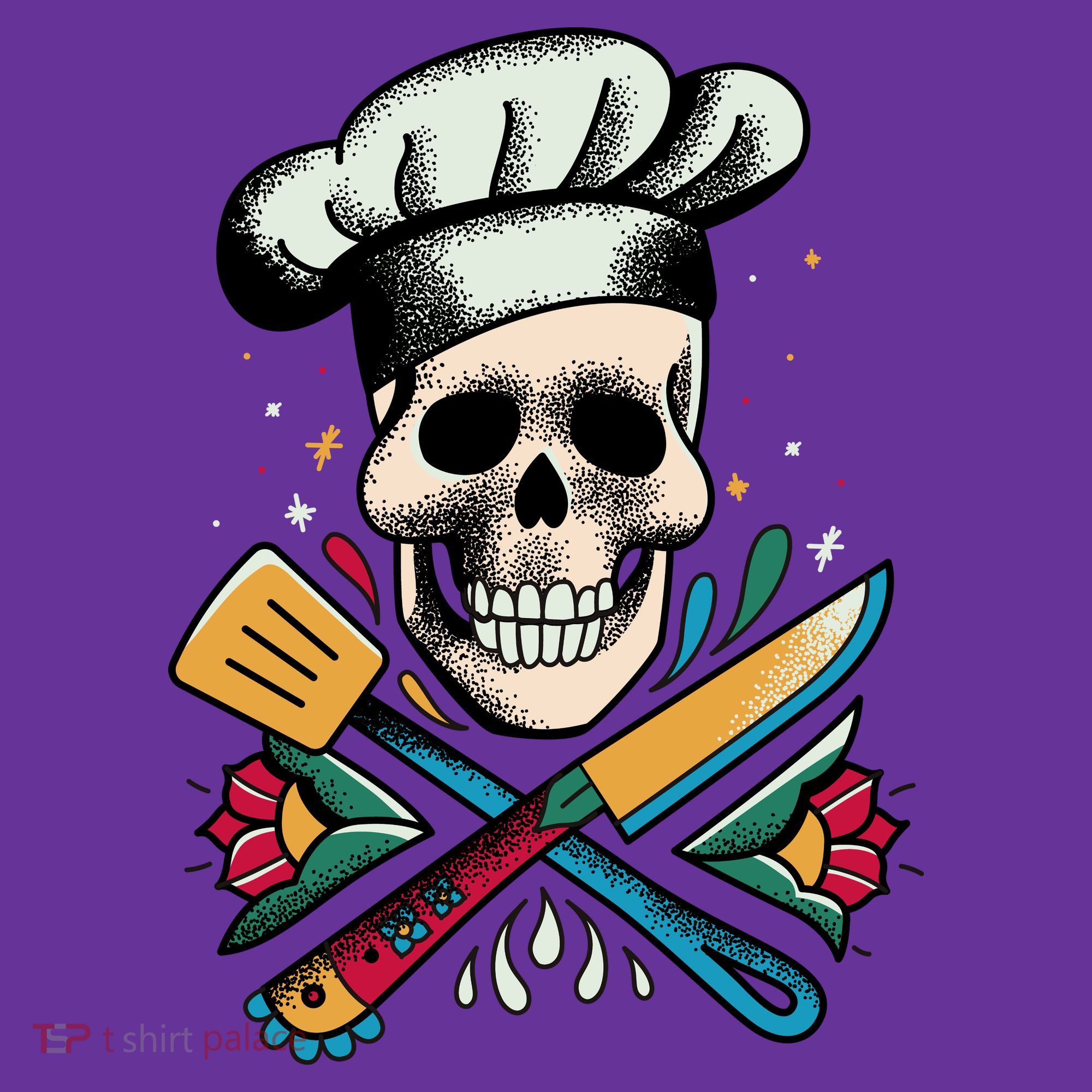 Cooking Chef Skull Kids Hoodie