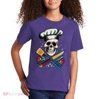 Cooking Chef Skull Kids T-Shirt thumb 2