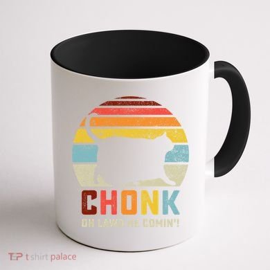 Chonk Cat Scale Meme Funny Retro Style Vintage Cats Memes Gift Coffee Mug back