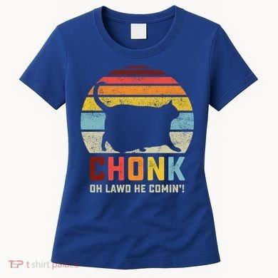 Chonk Cat Scale Meme Funny Retro Style Vintage Cats Memes Gift Women's T-Shirt