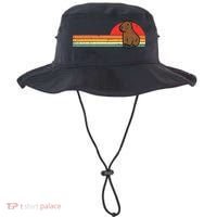 Capybara Chest Sunset Retro Capy Rodent Bucket Hat thumb 0