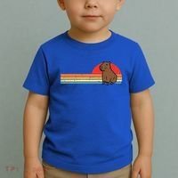Capybara Chest Sunset Retro Capy Rodent Toddler T-Shirt thumb 2