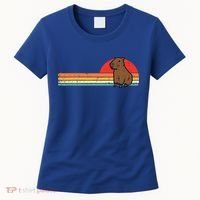 Capybara Chest Sunset Retro Capy Rodent Women's T-Shirt thumb 0