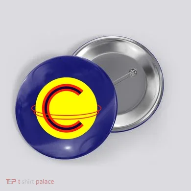 Captain Cosmic Space Superhero Button