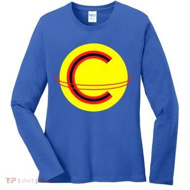 Captain Cosmic Space Superhero Women's Long Sleeve Shirt