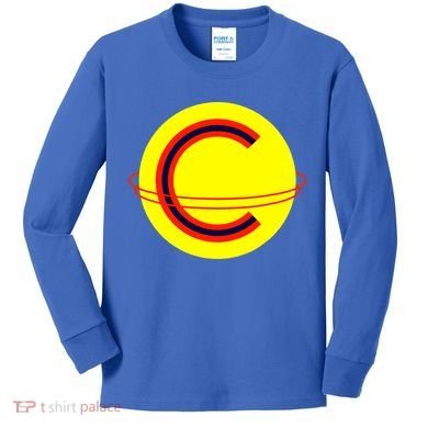 Captain Cosmic Space Superhero Kids Long Sleeve Shirt