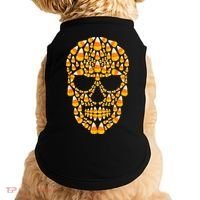 Candy Corn Skull Skeleton Halloween Funny Costume Doggie Tank thumb 0