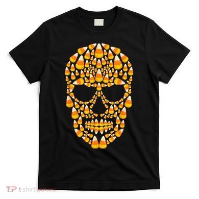 Candy Corn Skull Skeleton Halloween Funny Costume T-Shirt