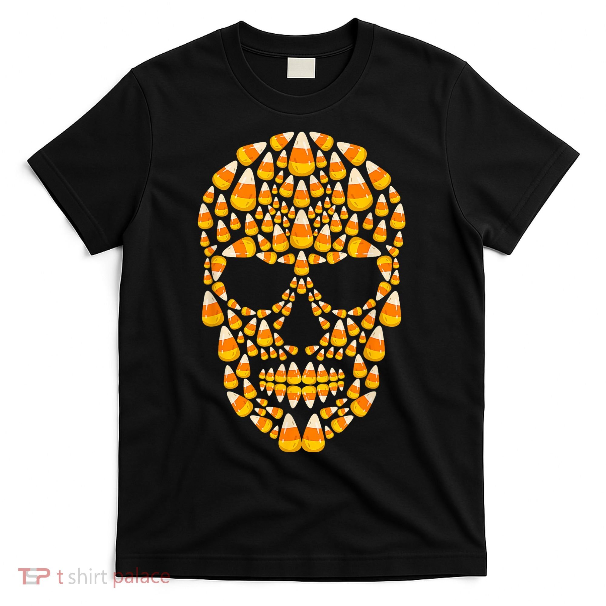 Candy Corn Skull Skeleton Halloween Funny Costume T-Shirt