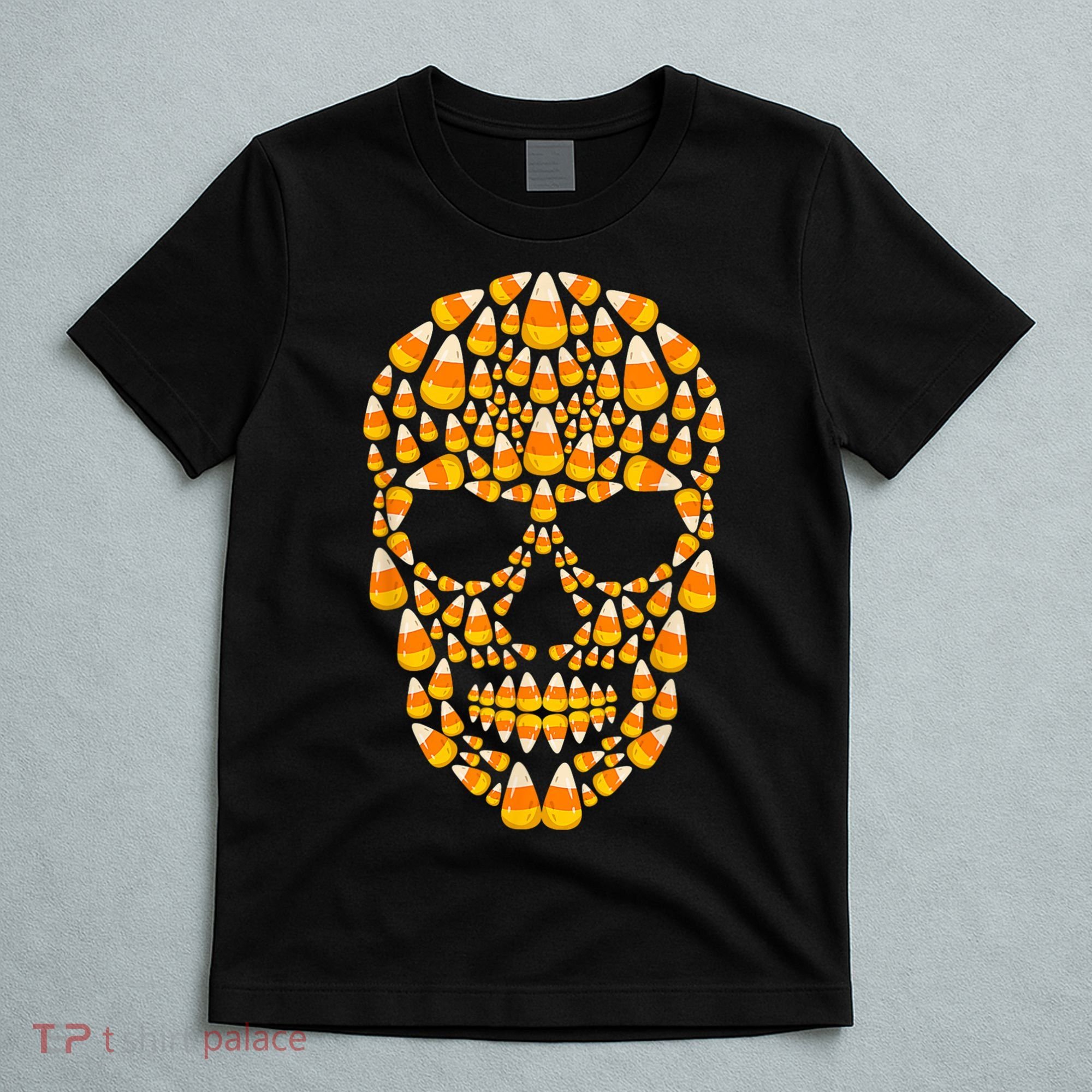 Candy Corn Skull Skeleton Halloween Funny Costume T-Shirt