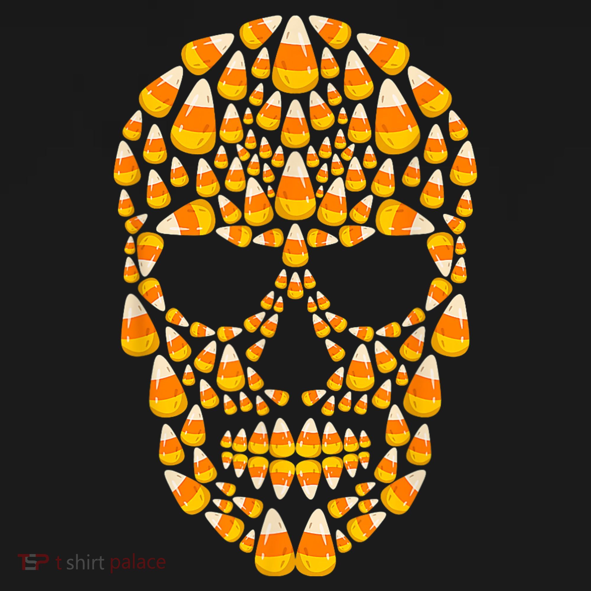 Candy Corn Skull Skeleton Halloween Funny Costume T-Shirt