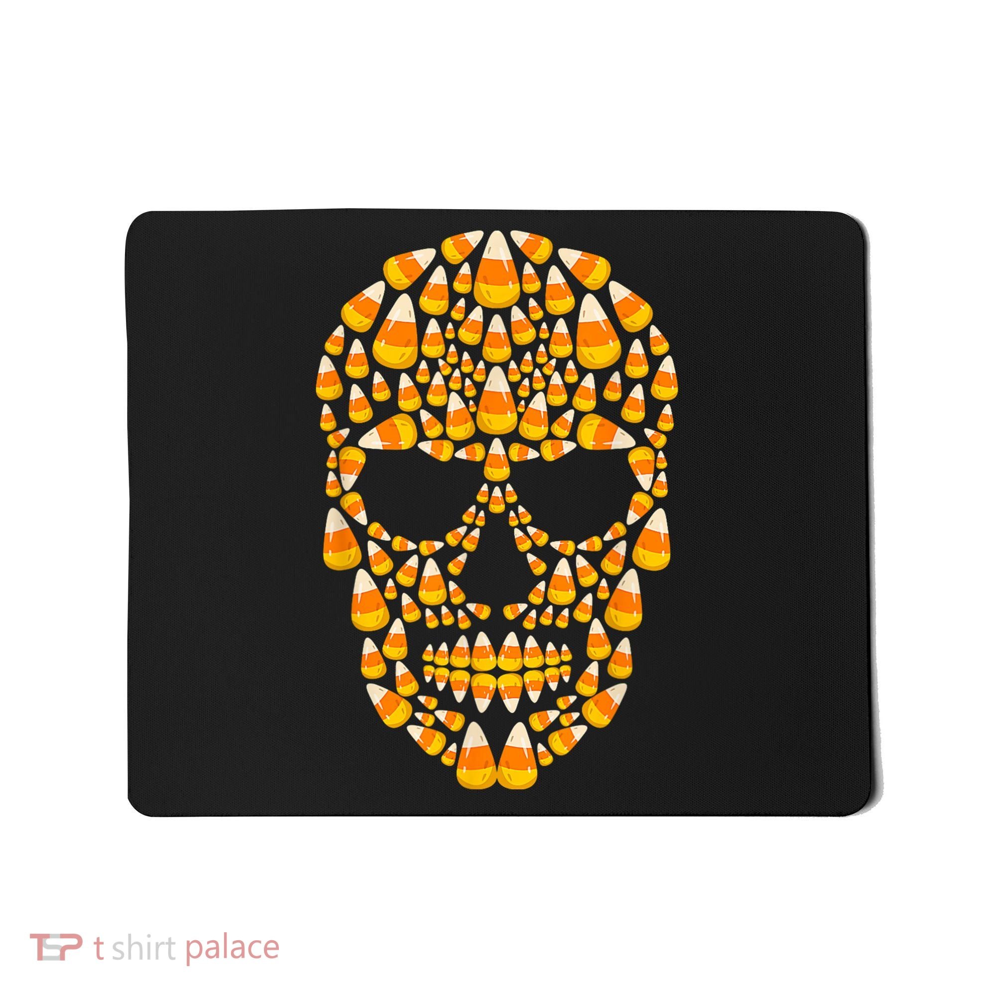 Candy Corn Skull Skeleton Halloween Funny Costume Mousepad