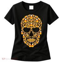 Candy Corn Skull Skeleton Halloween Funny Costume Women's T-Shirt thumb 0